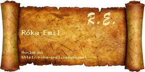 Róka Emil névjegykártya
