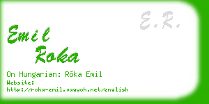 emil roka business card